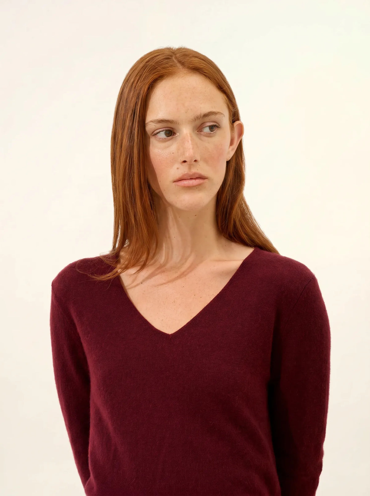 JOAN Pull Col V Mûre