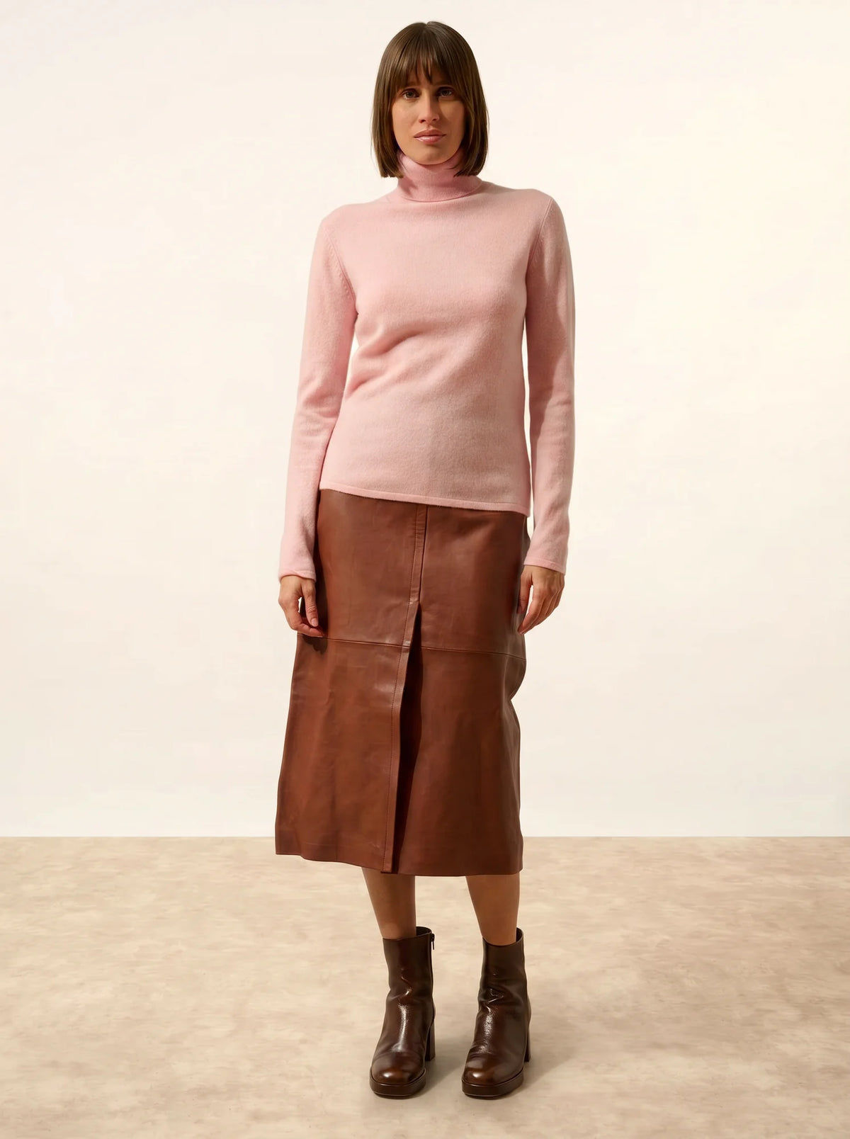 AVA Pull Col Roulé Ballerine