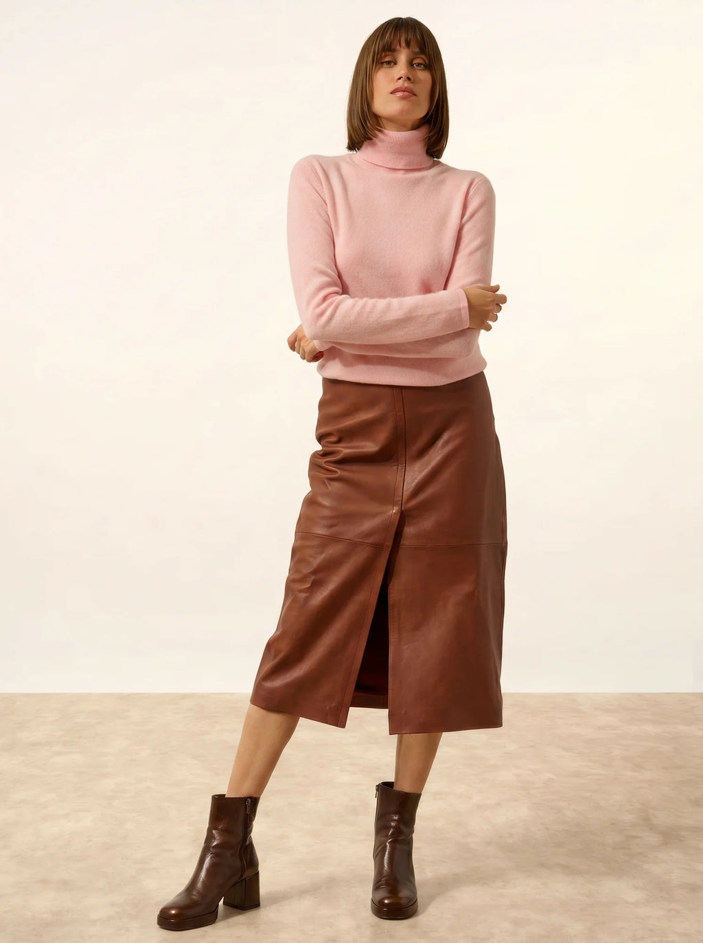 AVA Pull Col Roulé Ballerine