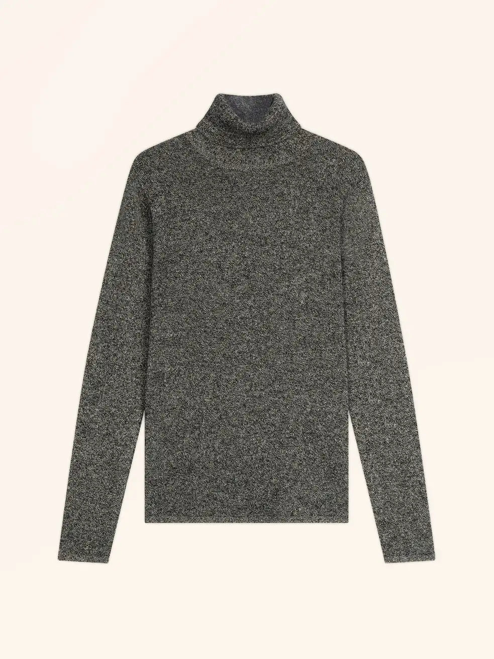 AVA Pull Col Roulé Noir et Blanc