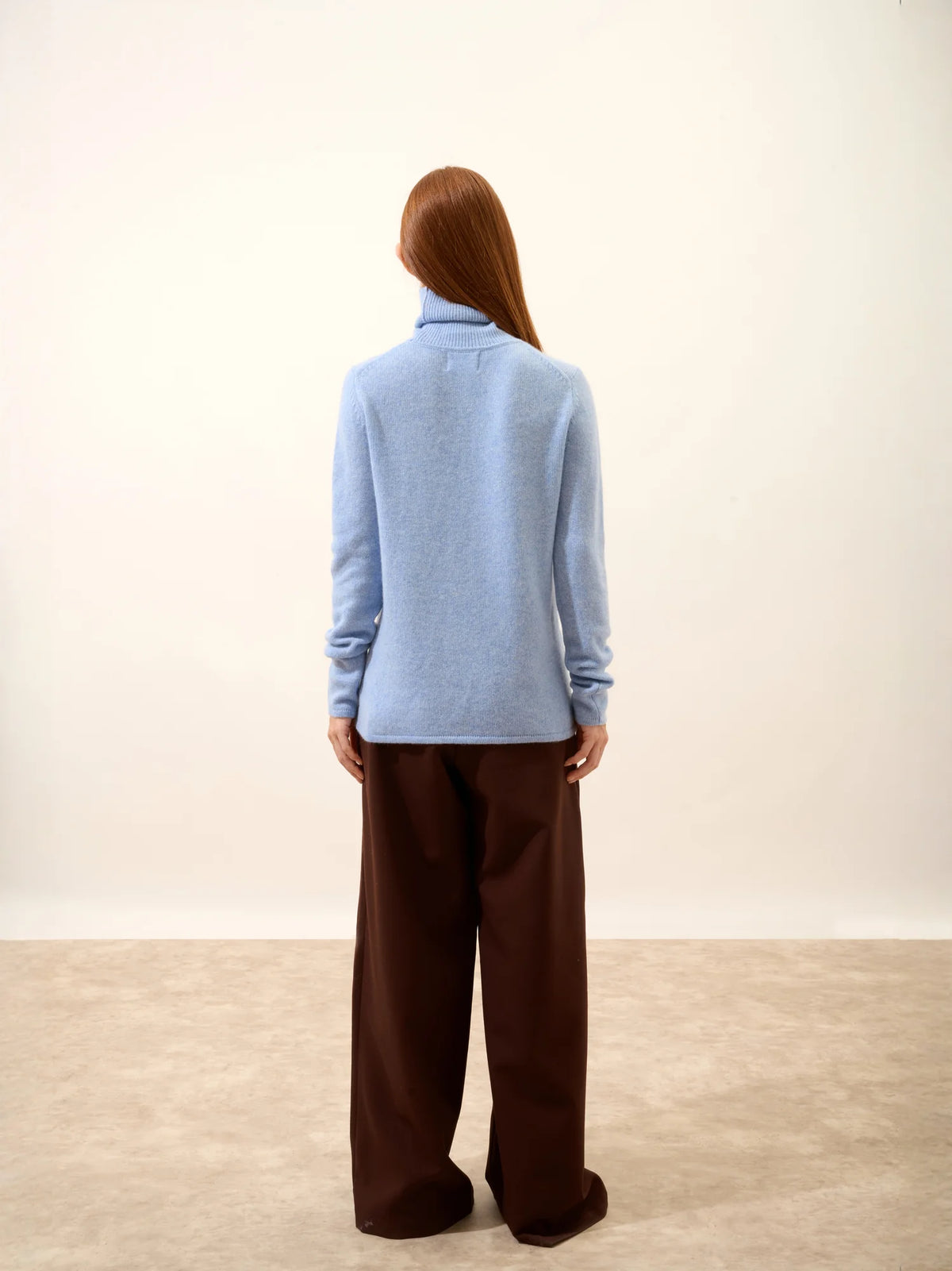 MATT Sweater Turtleneck 4 Ply Heather Sky Blue