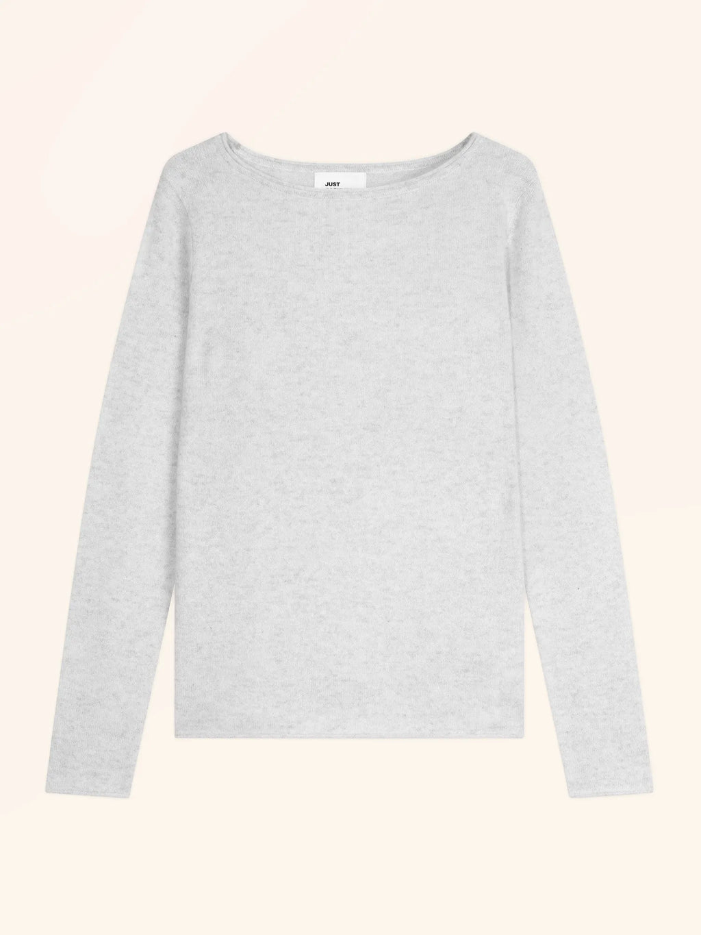 GRACE Pull Col Bateau Gris Perle Chiné