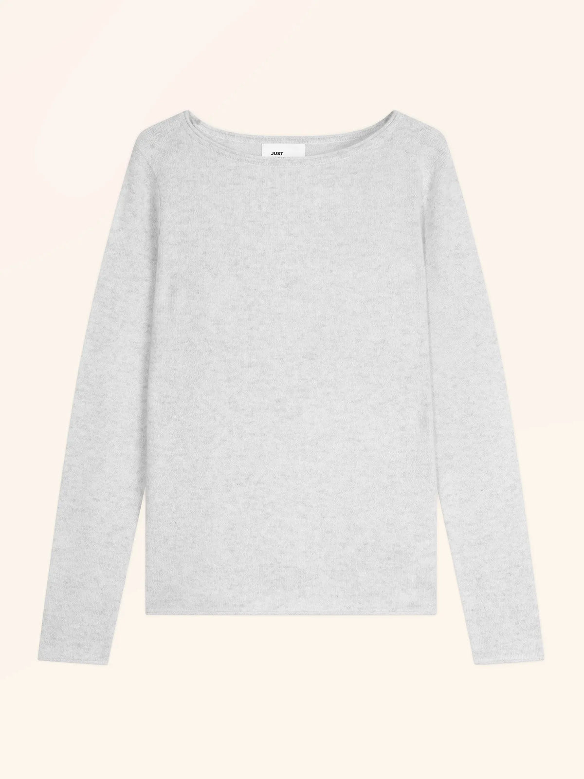 GRACE Pull Col Bateau Gris Perle Chiné