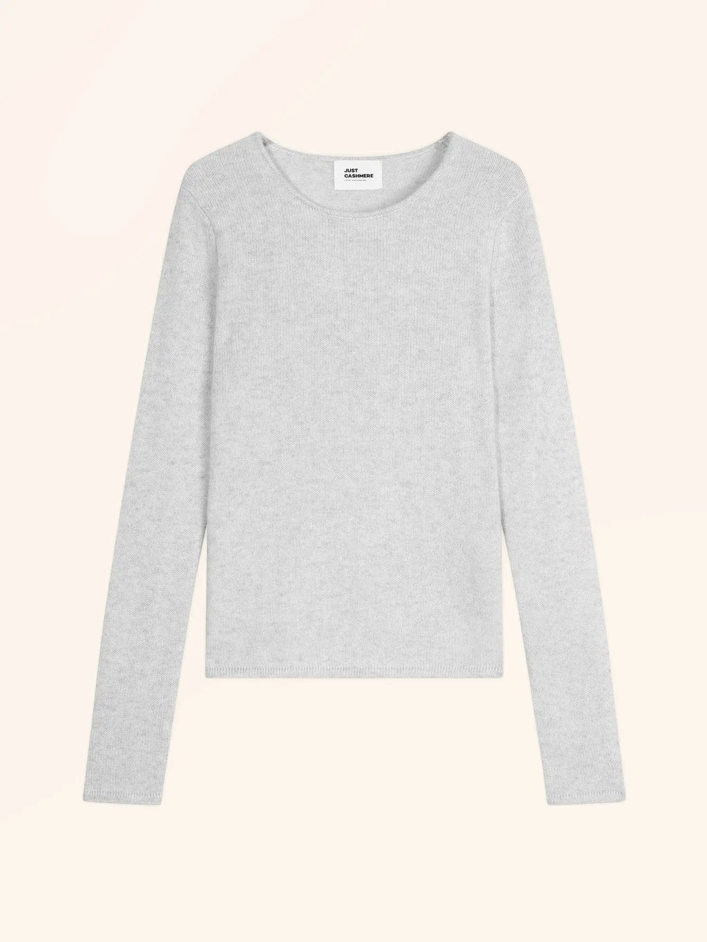 JOYCE Pull Col Rond 4 Fils Gris Perle Chiné