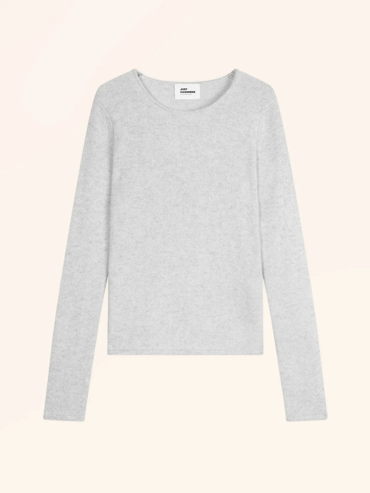 JOYCE Pull Col Rond 4 Fils Gris Perle Chiné