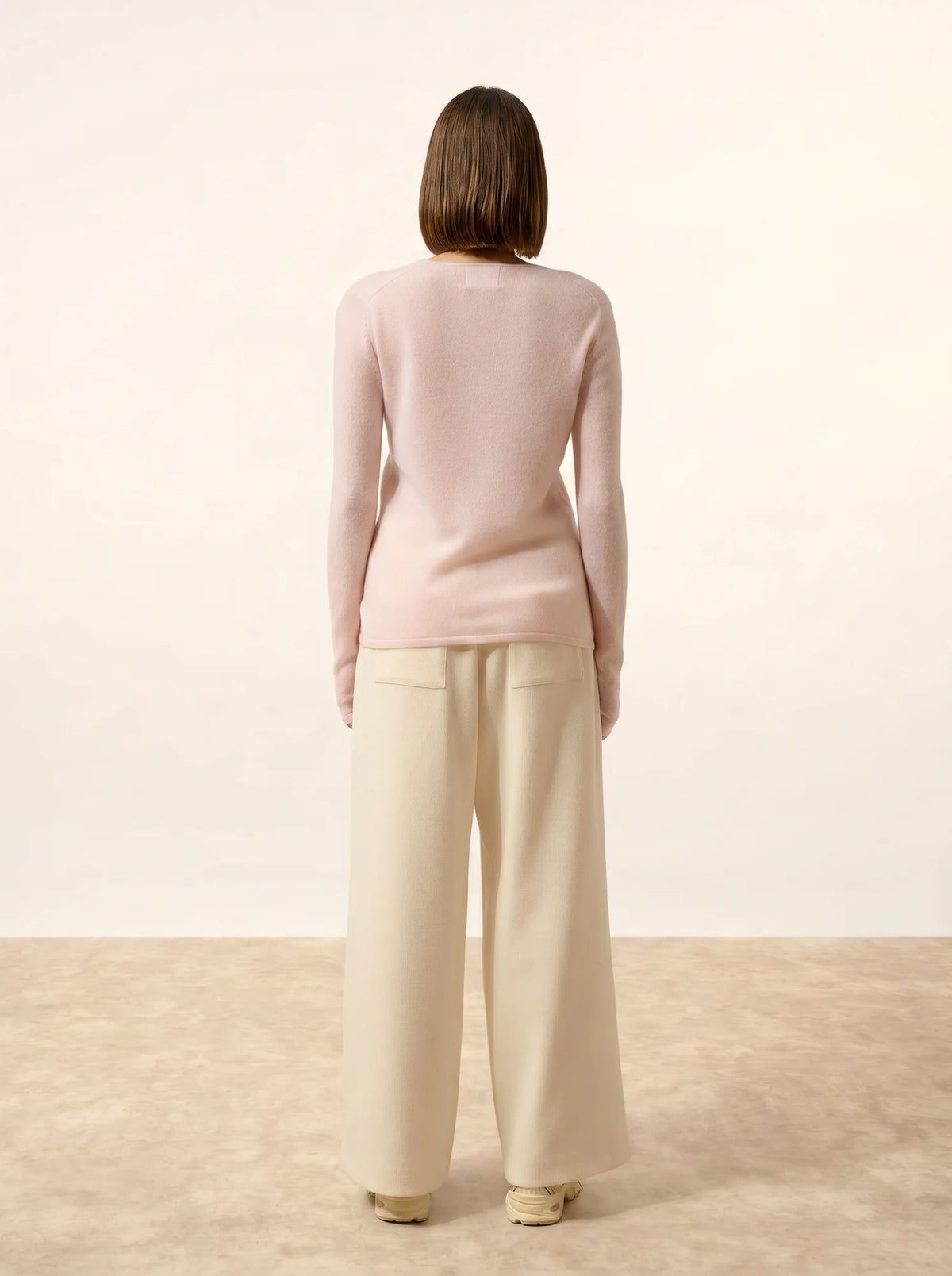 NORMA Cardigan Col V Rose Bébé