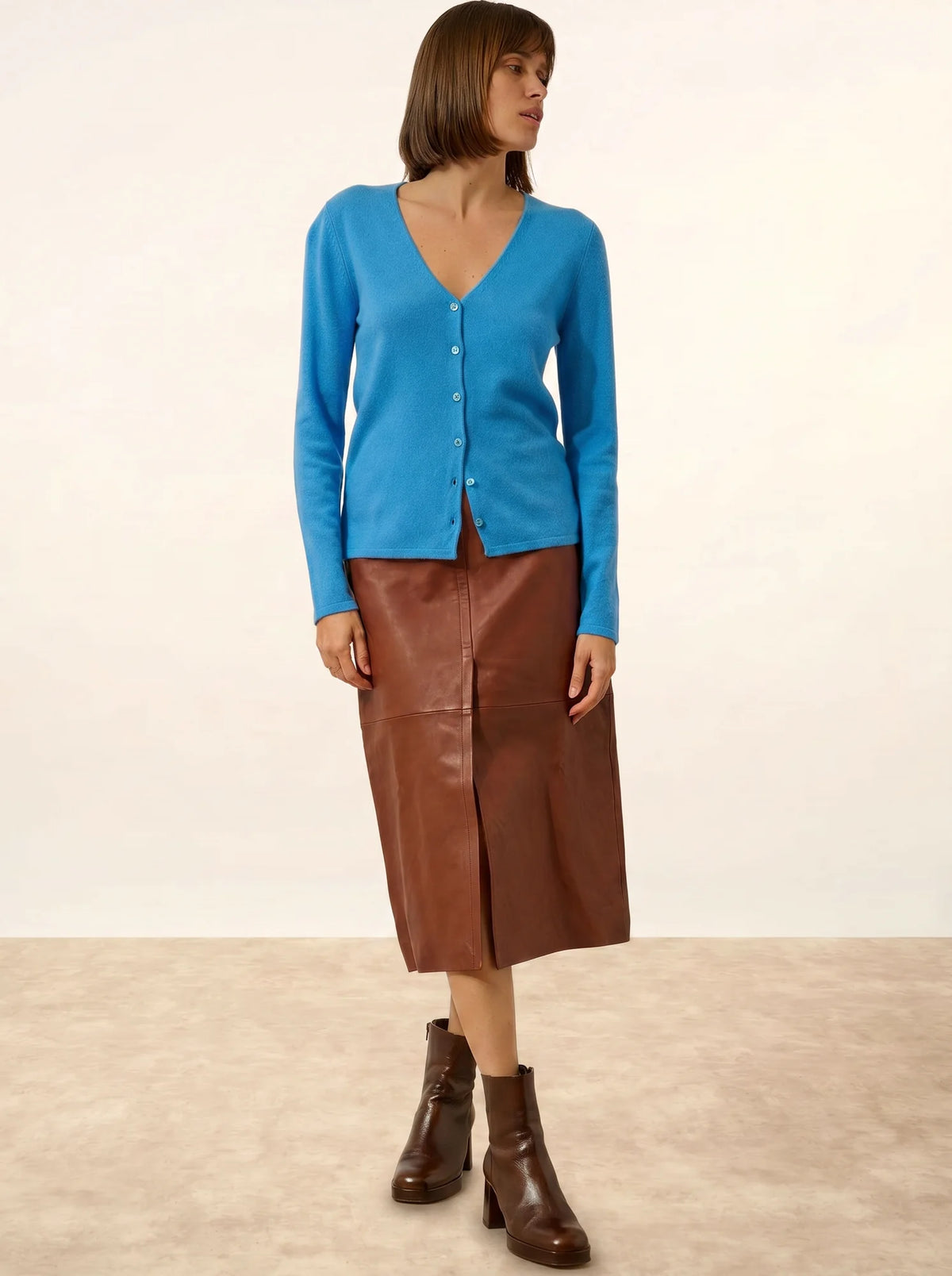 NORMA Cardigan Col V Bleuet