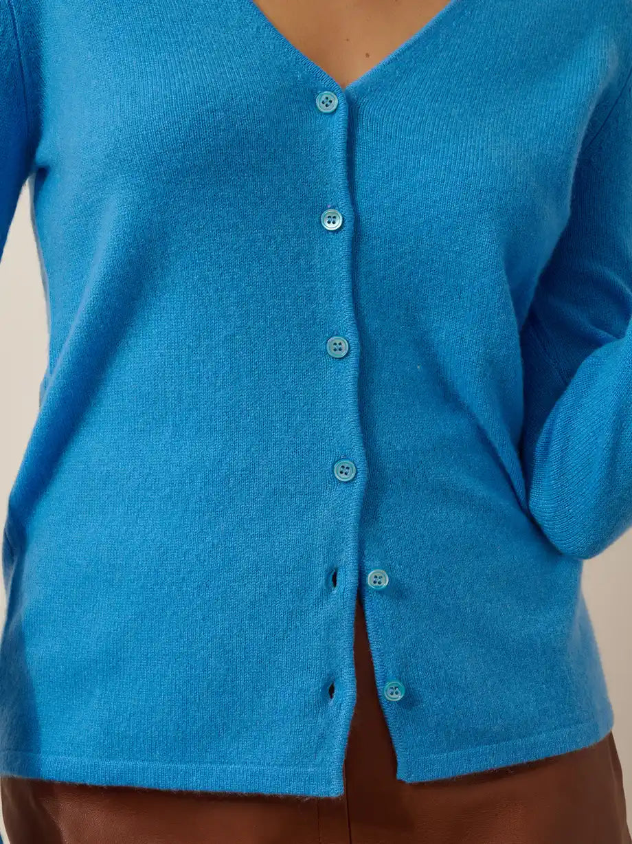 NORMA Cardigan Col V Bleuet