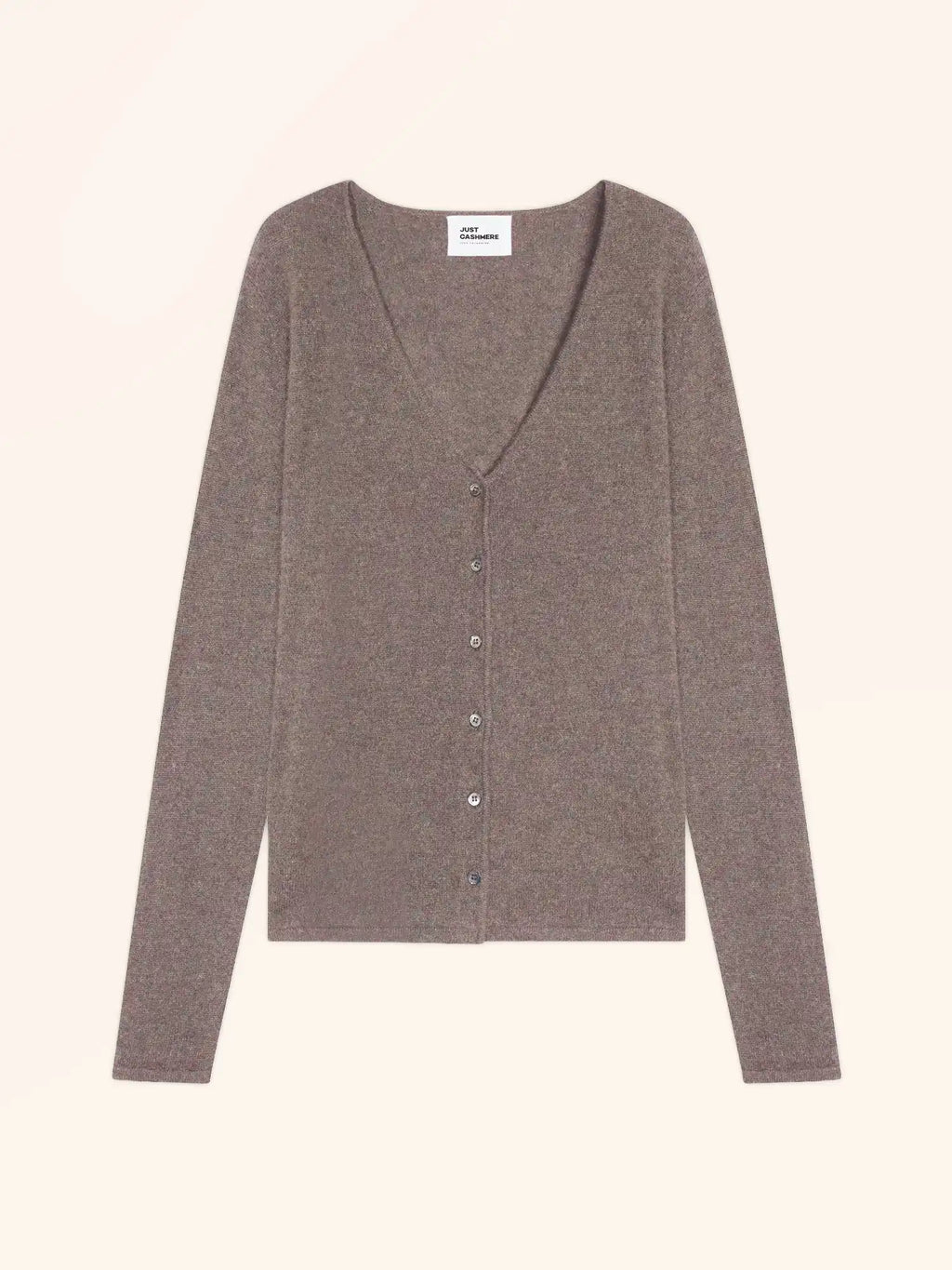 NORMA Cardigan Col V Caribou Chiné