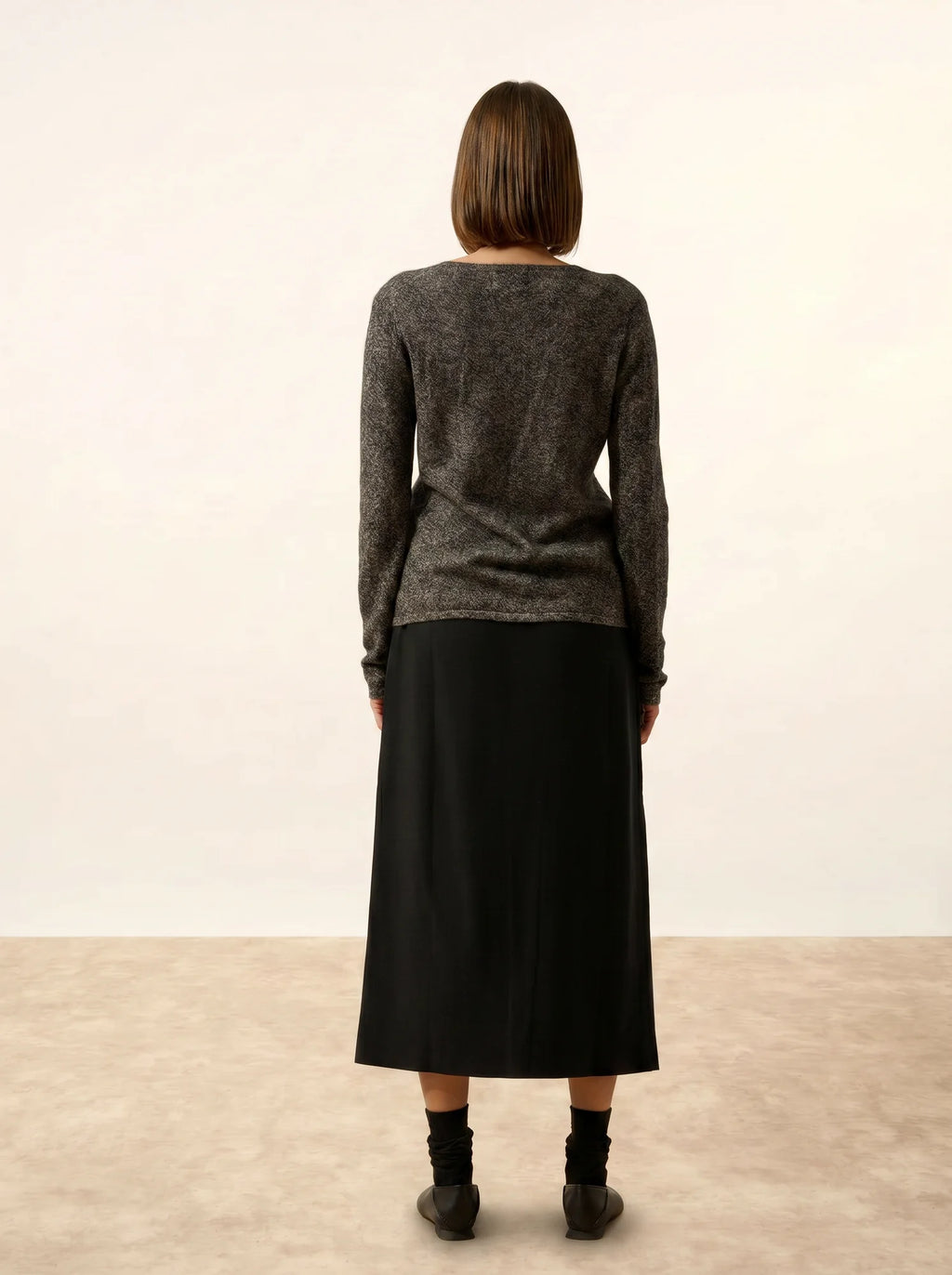 NORMA Cardigan Col V Noir et Blanc