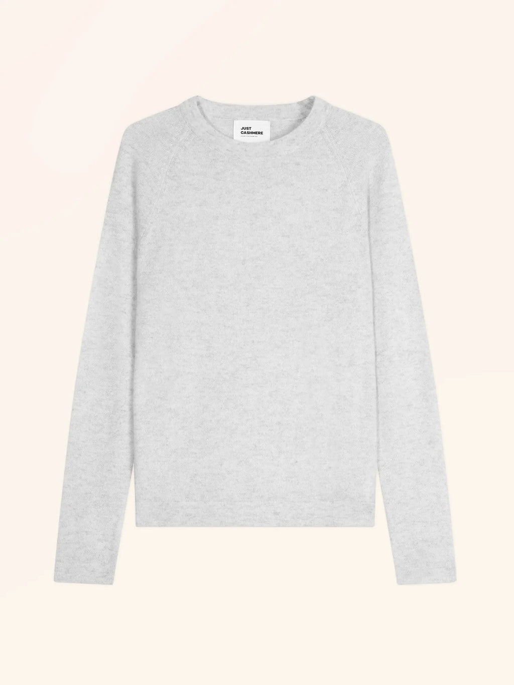 JANE Pullover Rundhalsausschnitt Perlgrau meliert