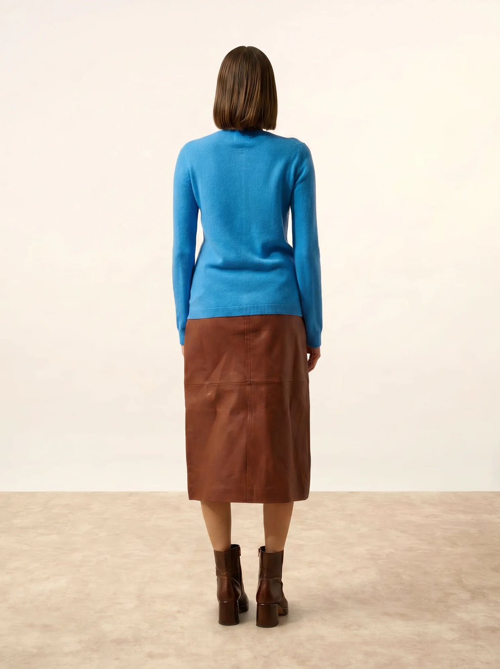 KATHARINE Strickjacke Rundhalsausschnitt Kornblumenblau