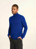 CONNOR Pull Col Roulé Bleu Persan