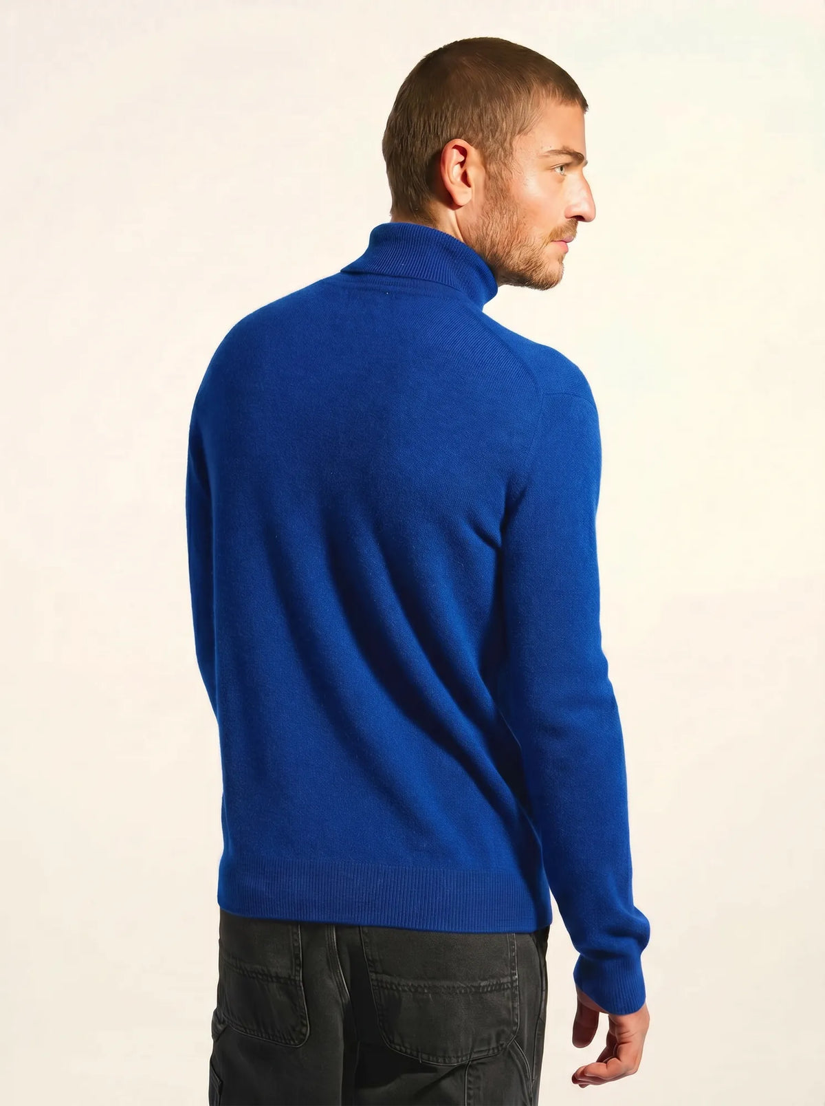 CONNOR Pull Col Roulé Bleu Persan