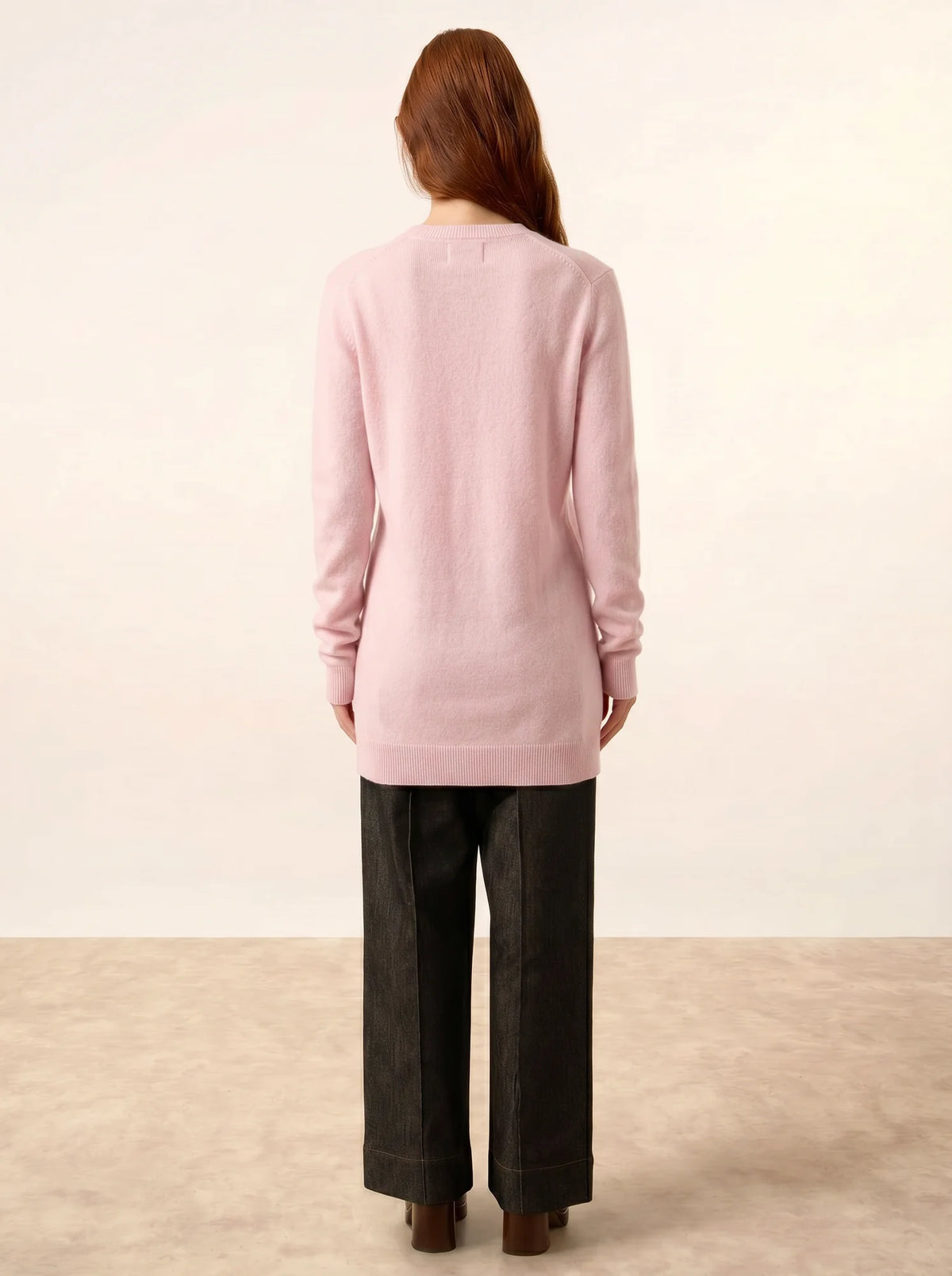 TOMMIE Cardigan Col V Rose Bébé