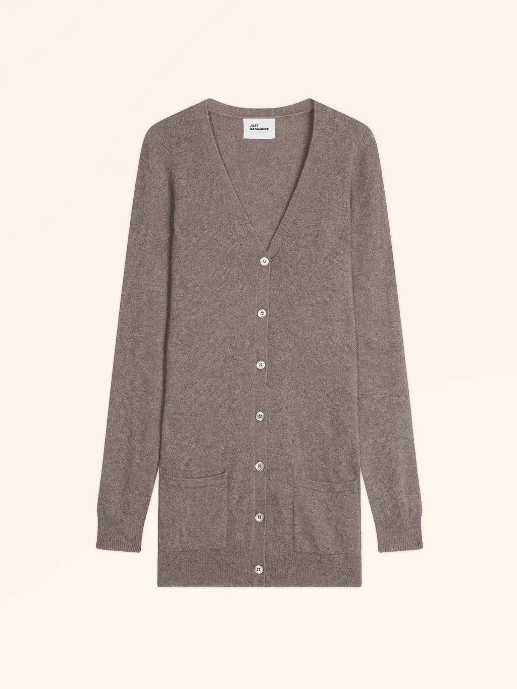 TOMMIE Strickjacke V-Ausschnitt Caribou meliert