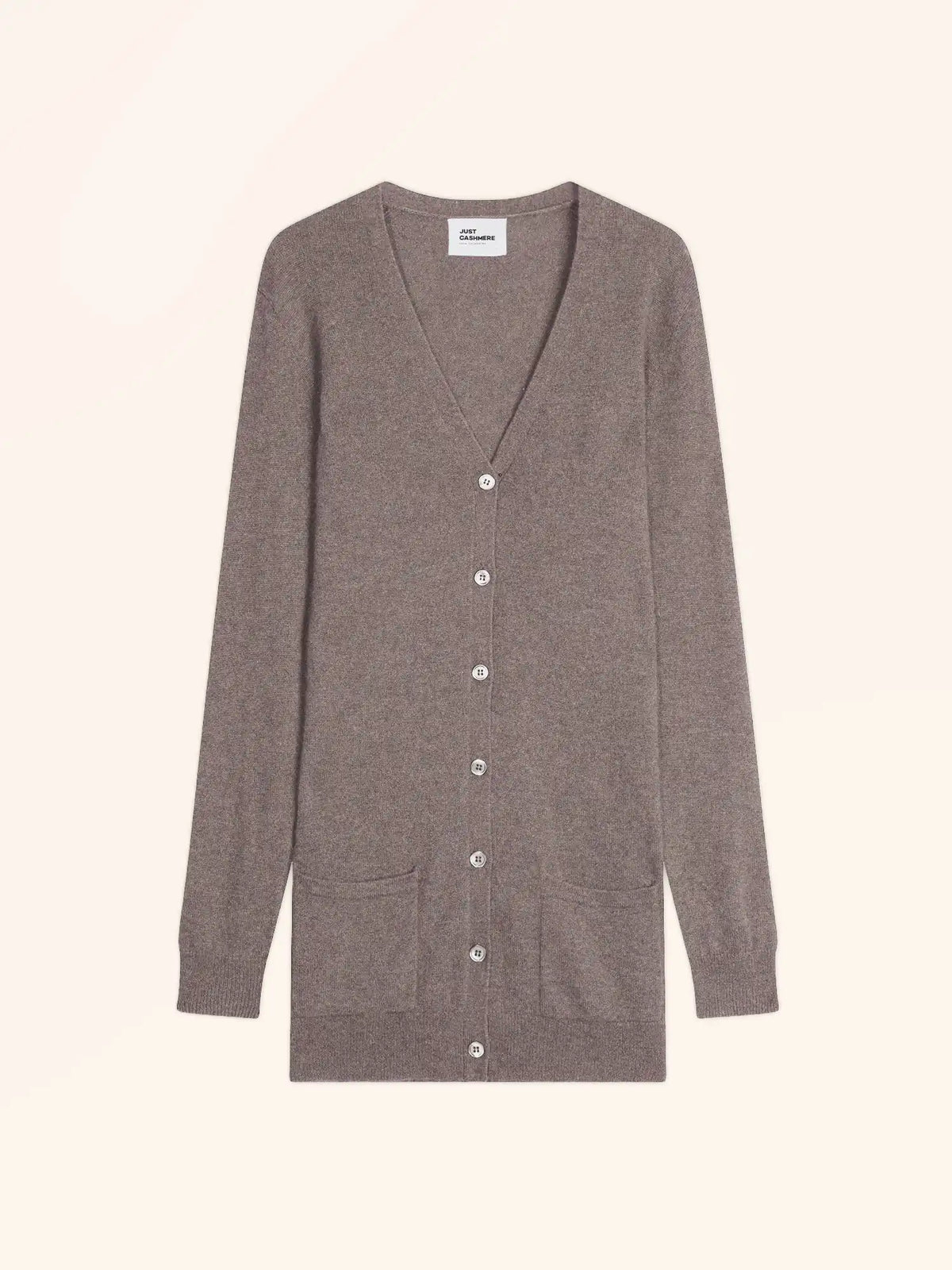 TOMMIE Strickjacke V-Ausschnitt Caribou meliert