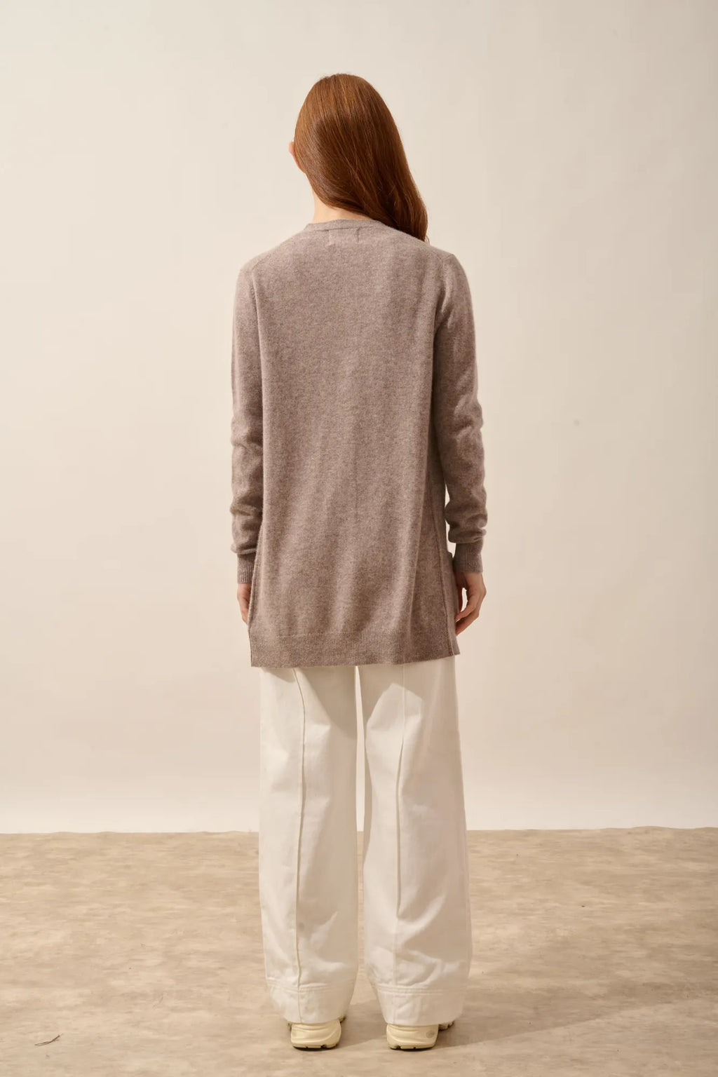 TOMMIE Strickjacke V-Ausschnitt Caribou meliert