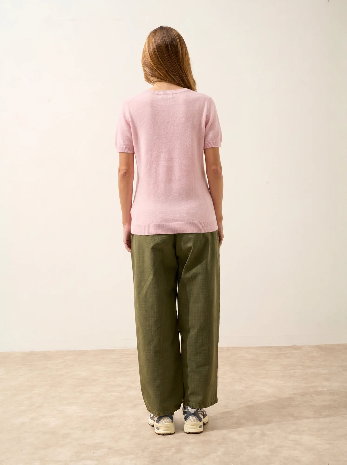 GLAMIS T-Shirt V-Ausschnitt Babyrosa