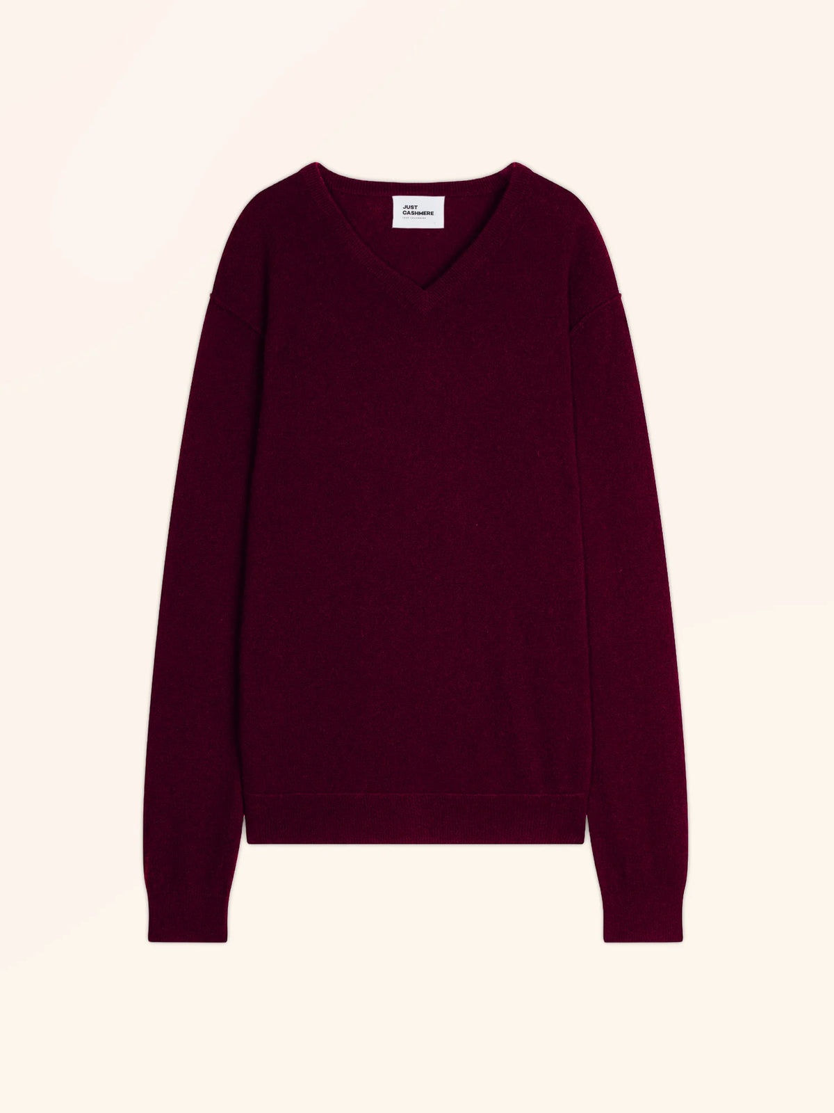 TOM Pullover V-Ausschnitt Brombeerfarben