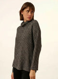BLANTYRE Pull Col Roulé Noir et Blanc