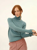 LANAIS Pullover Rollkragen Eucalyptus