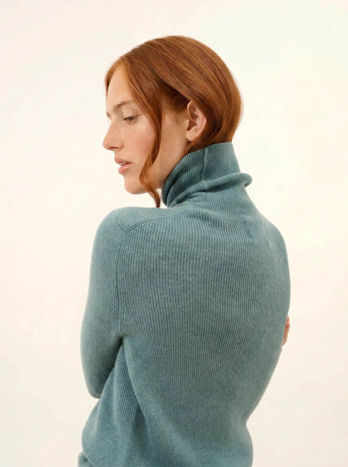 LANAIS Pull Col Roulé Eucalyptus