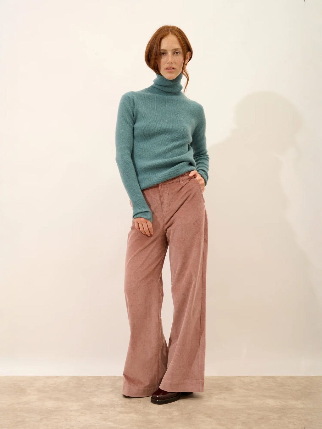 LANAIS Pullover Rollkragen Eucalyptus