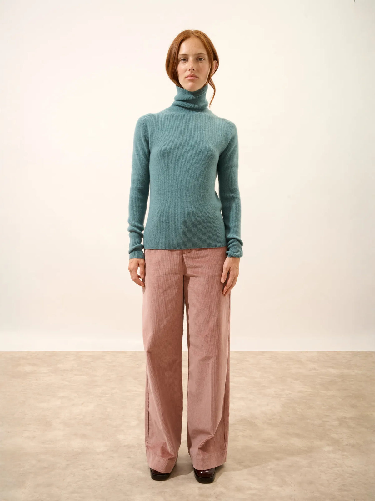 LANAIS Pullover Rollkragen Eucalyptus