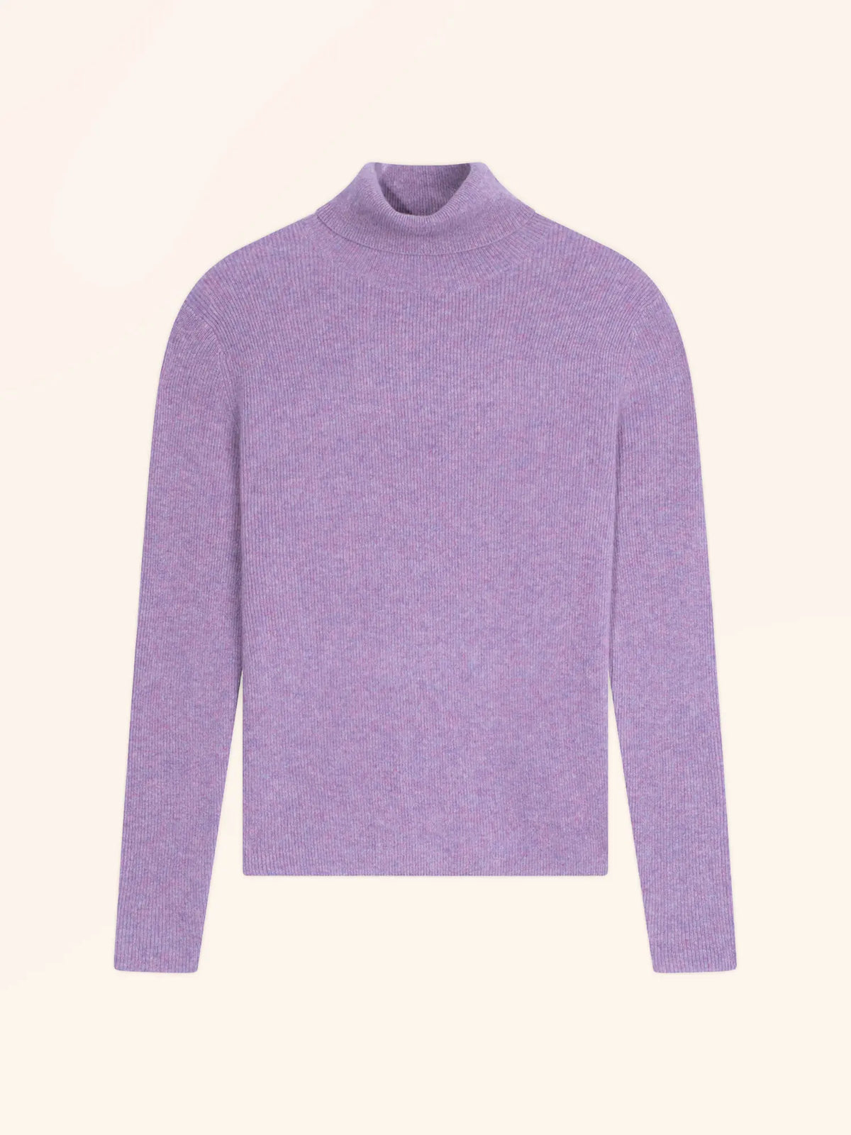 LANAIS Pull Col Roulé Lilas Chiné
