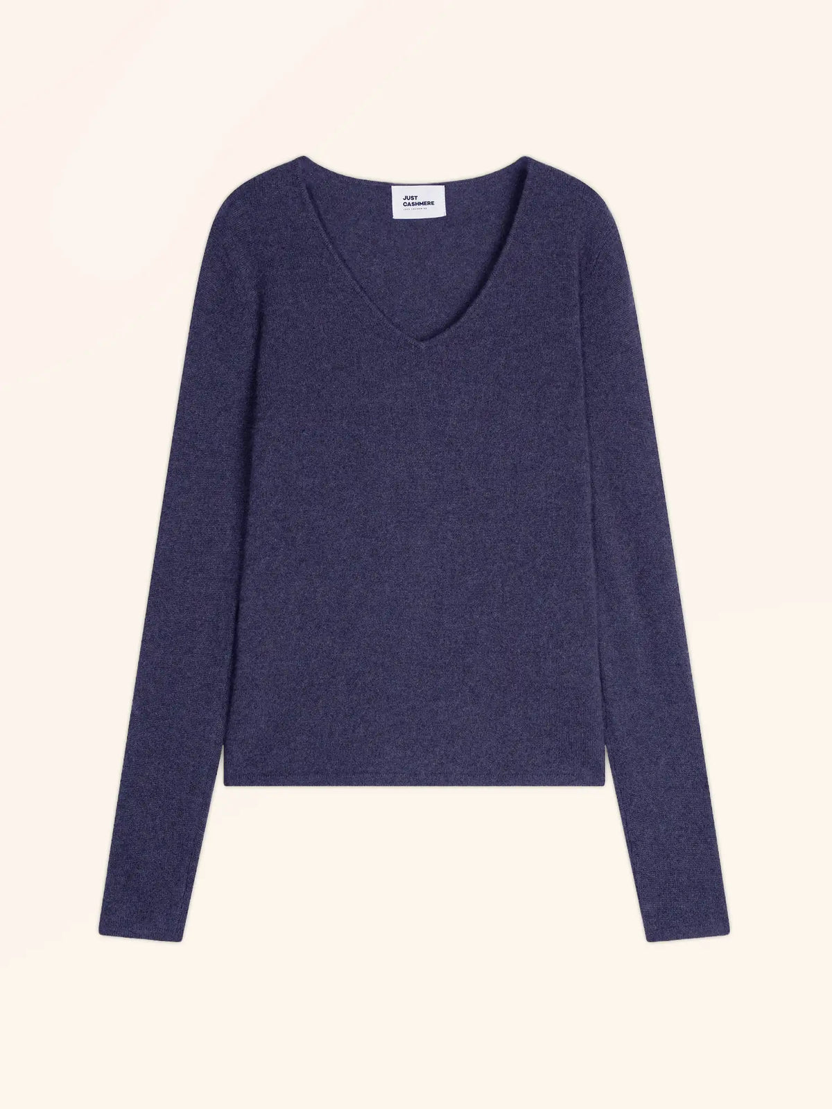 JOAN Pullover V-Ausschnitt Violett Grau meliert