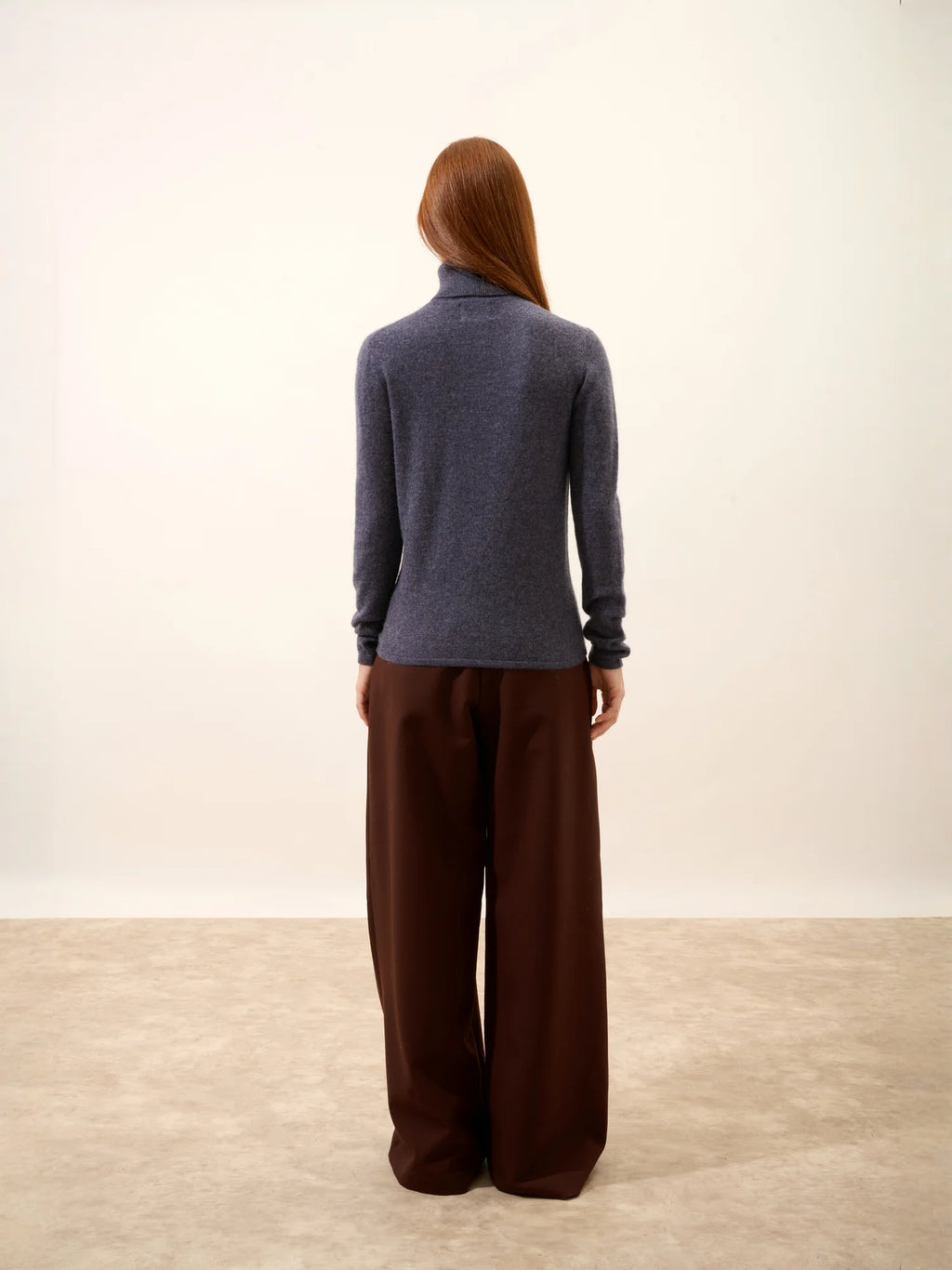 AVA Sweater Turtleneck Heather Purple Grey
