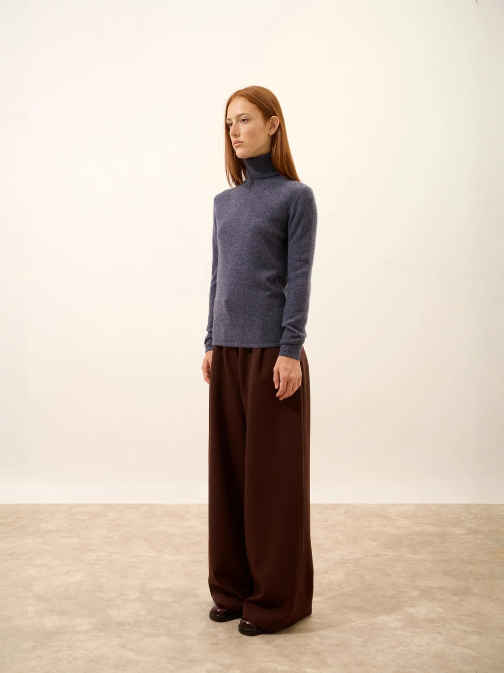 AVA Sweater Turtleneck Heather Purple Grey