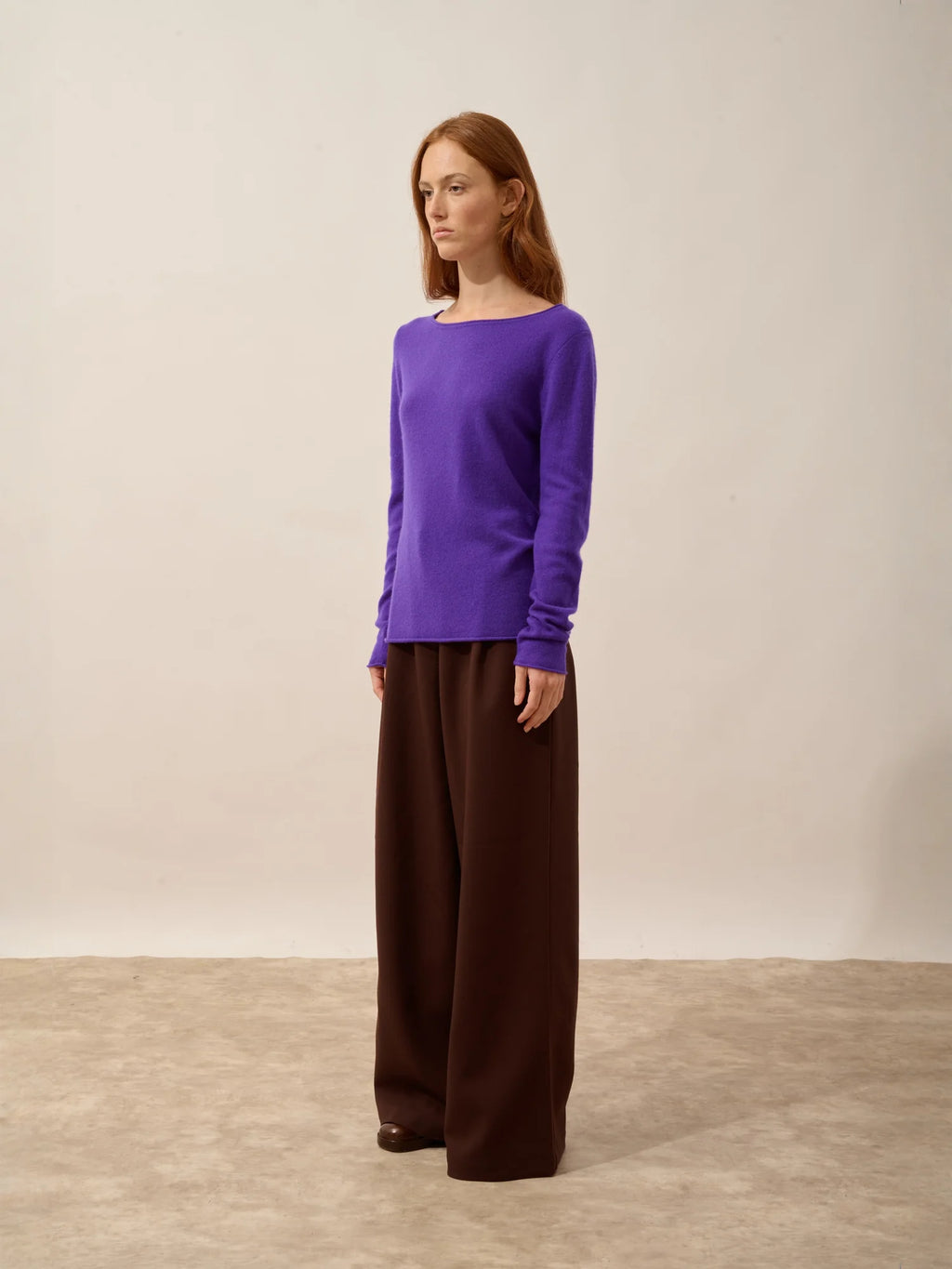 GRACE Pull Col Bateau Gentiane