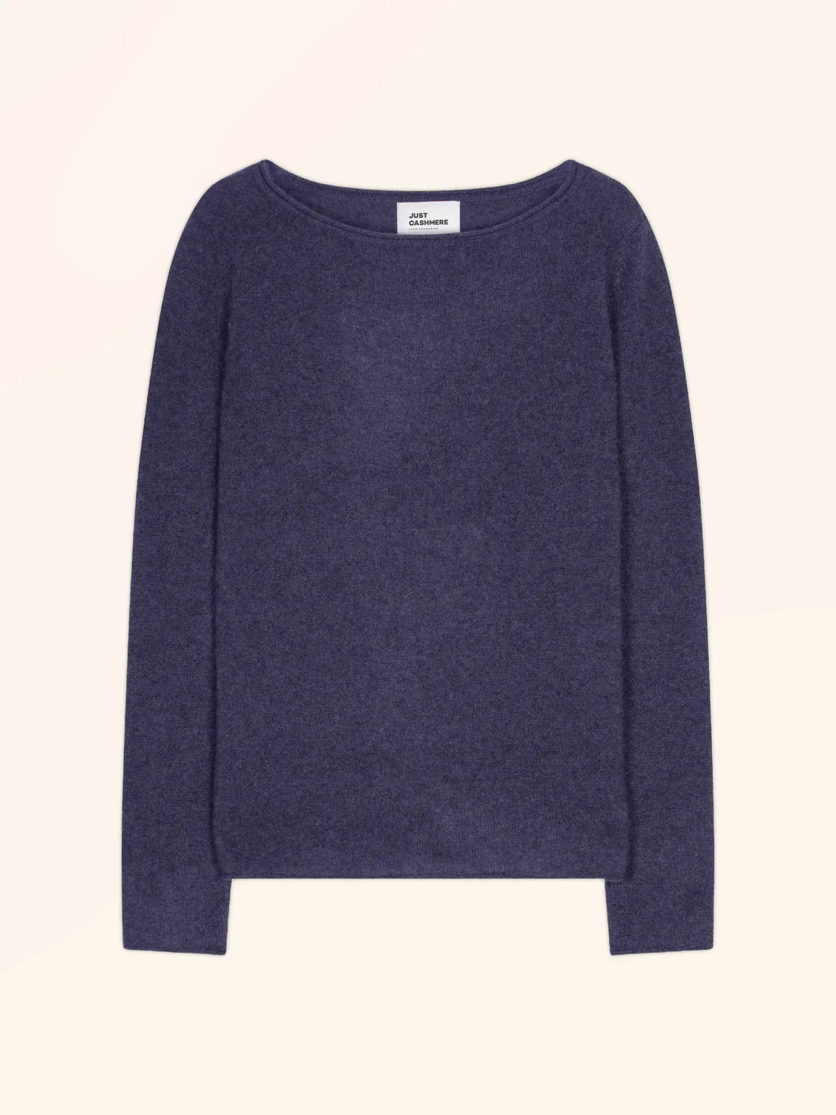 GRACE Pull Col Bateau Violet Gris Chiné