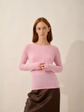 VIVIAN Pull Col Rond Quartz Rose