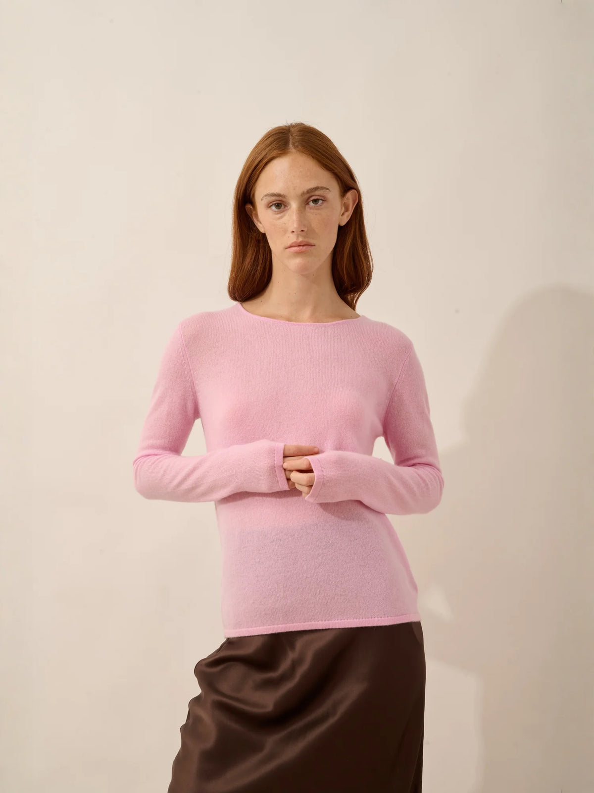 VIVIAN Pull Col Rond Quartz Rose