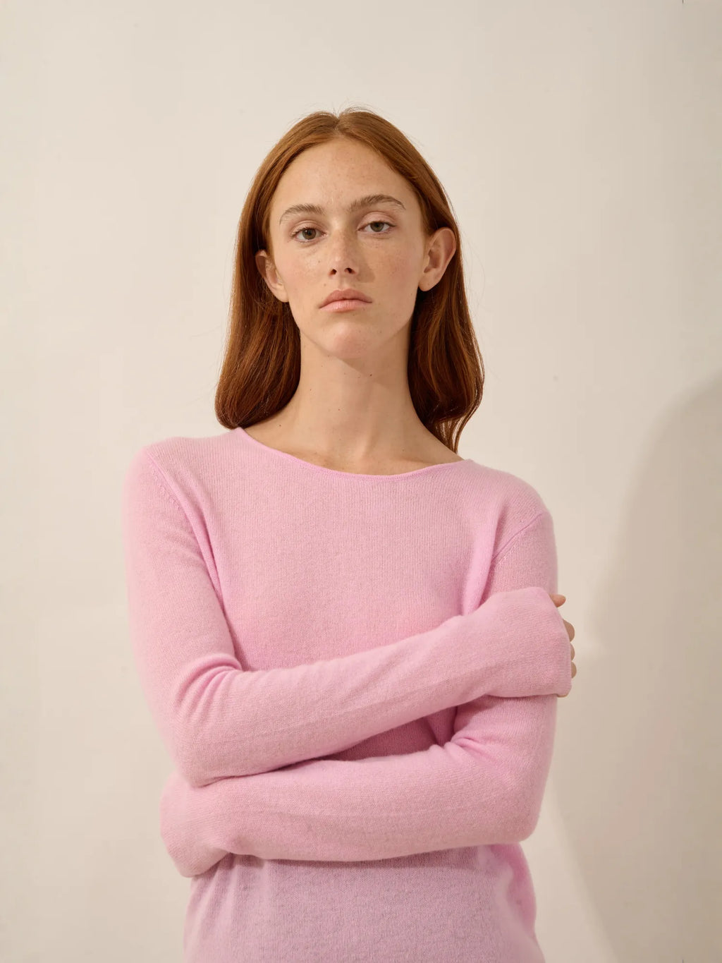 VIVIAN Pull Col Rond Quartz Rose