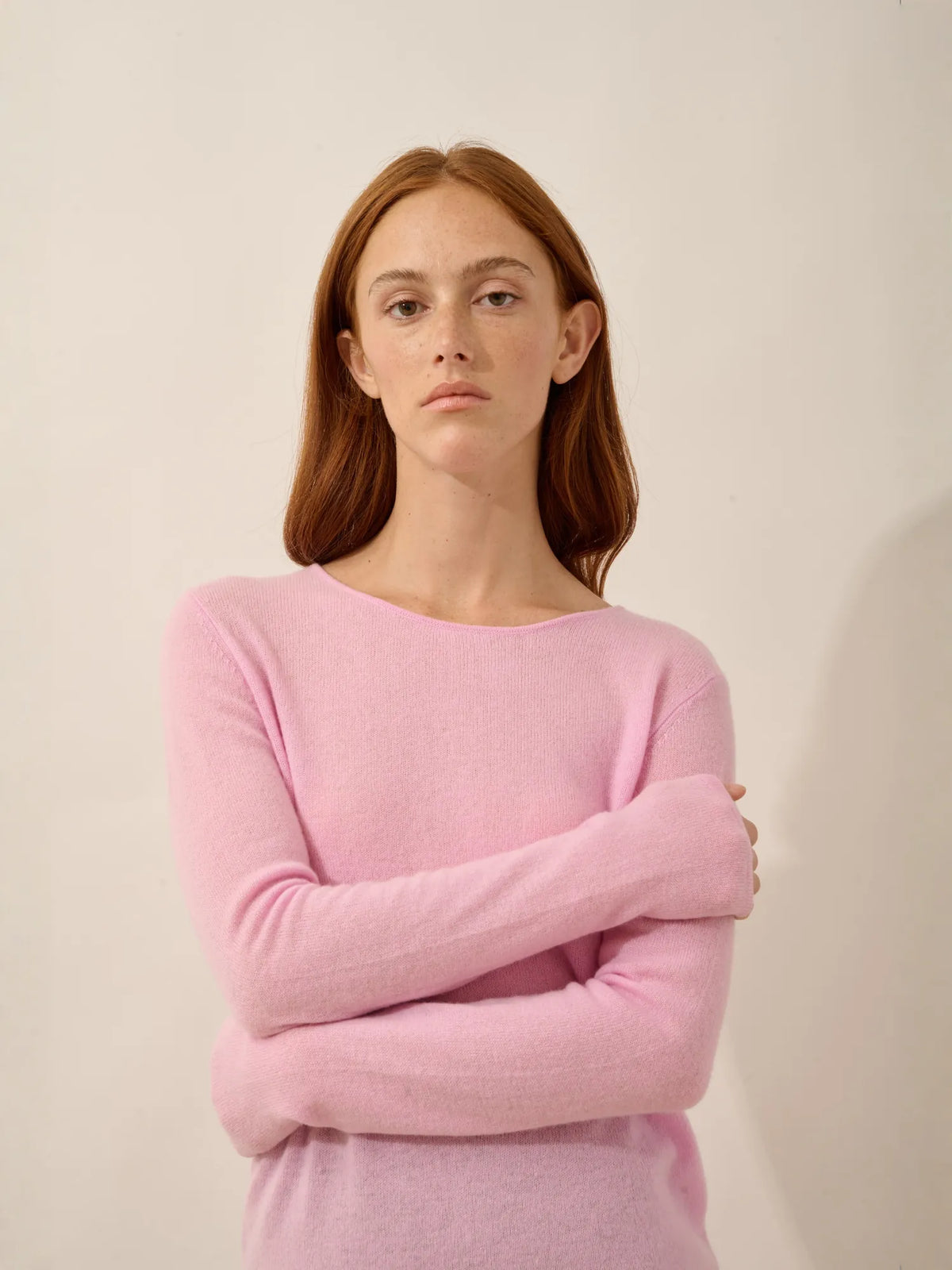 VIVIAN Pull Col Rond Quartz Rose