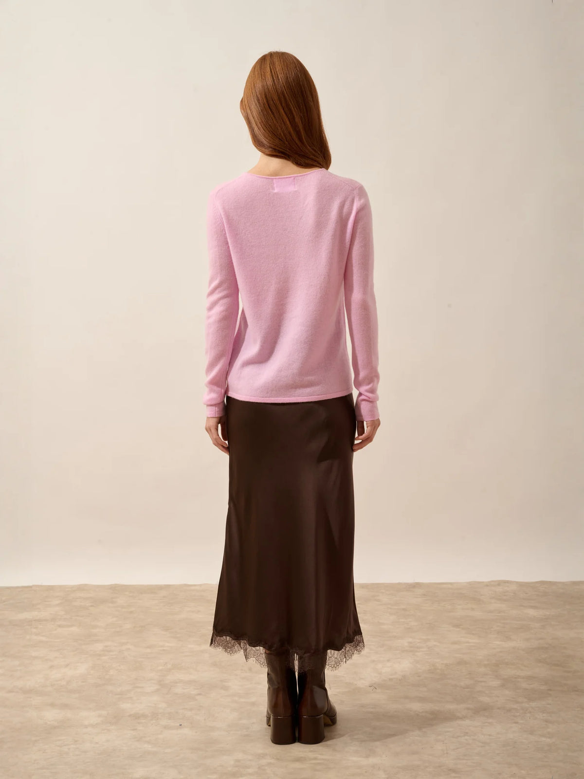 VIVIAN Pull Col Rond Quartz Rose