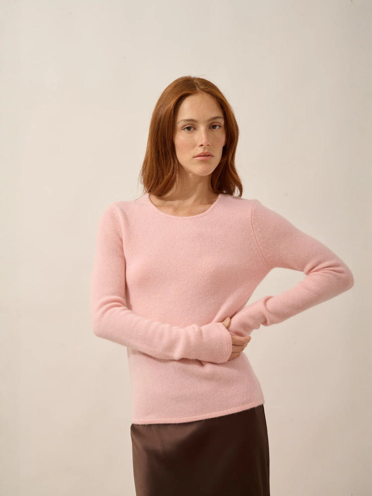 JOYCE Pull Col Rond 4 Fils Ballerine