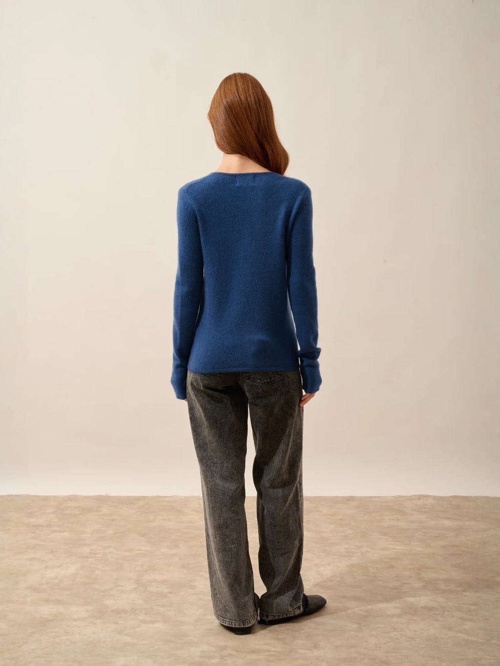 JOYCE Sweater Crew Neck 4 Ply Prussian Blue