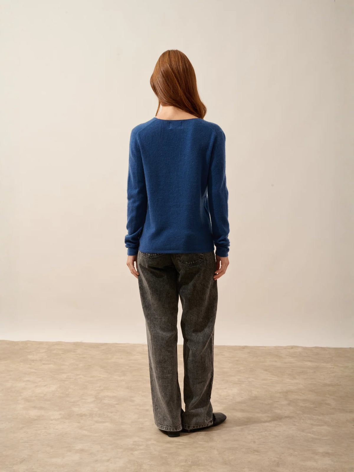 NORMA Strickjacke V-Ausschnitt Preußischblau