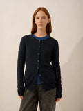 KATHARINE Cardigan Col Rond Caviar