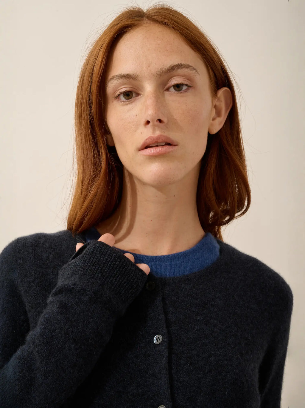 KATHARINE Cardigan Col Rond Caviar