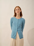 KATHARINE Cardigan Crew Neck Light Petrol