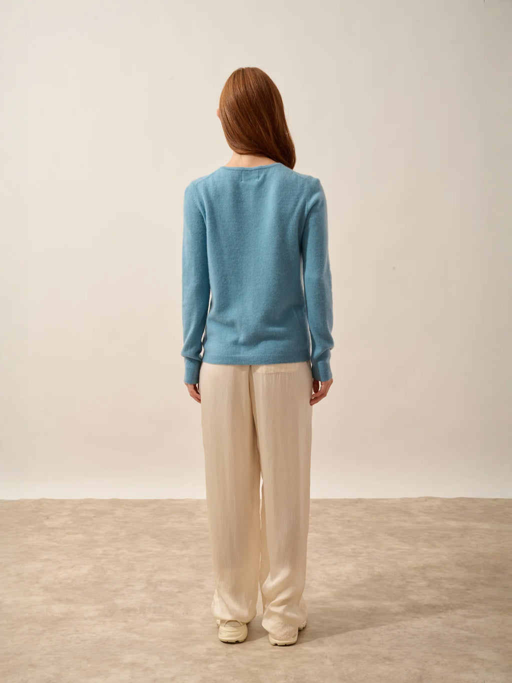 KATHARINE Cardigan Crew Neck Light Petrol