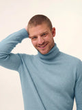 CONNOR Pullover Rollkragen Hellpetrol