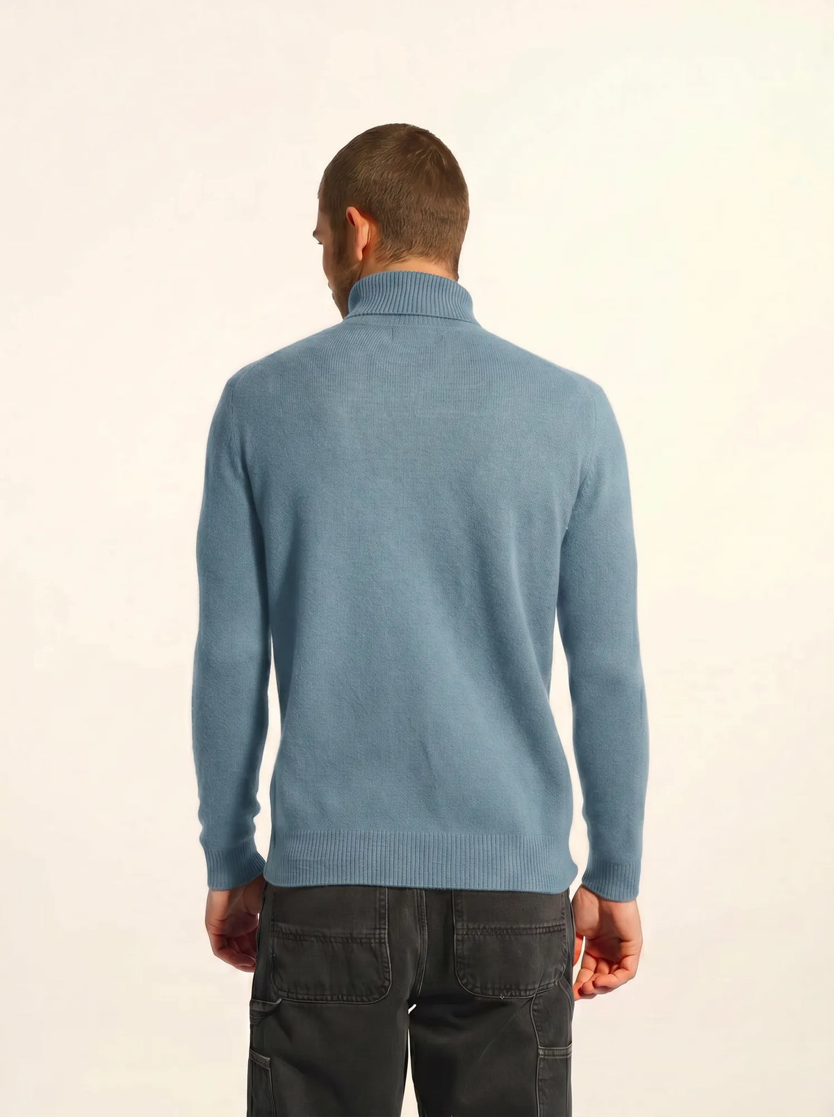 SACHA Sweater Turtleneck 4 Ply Light Petrol