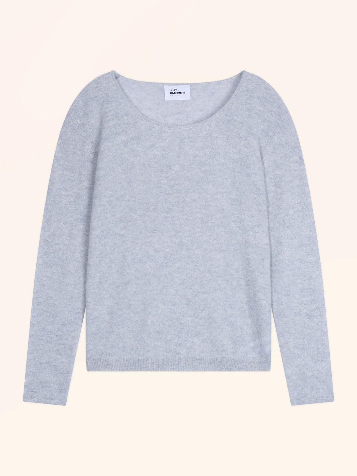 FIONA Pull Col Rond Bleu Dragée Chiné
